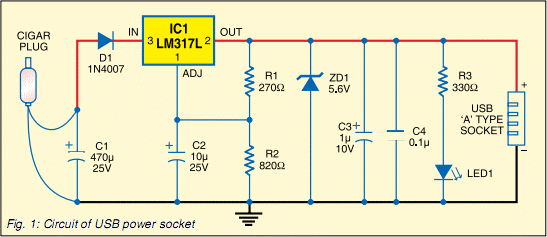 Usb Power Socket With Indicator | Xtreme Circuits