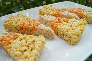 In the Kitchen with Jenny: Candy Corn Shaped Krispie Treats