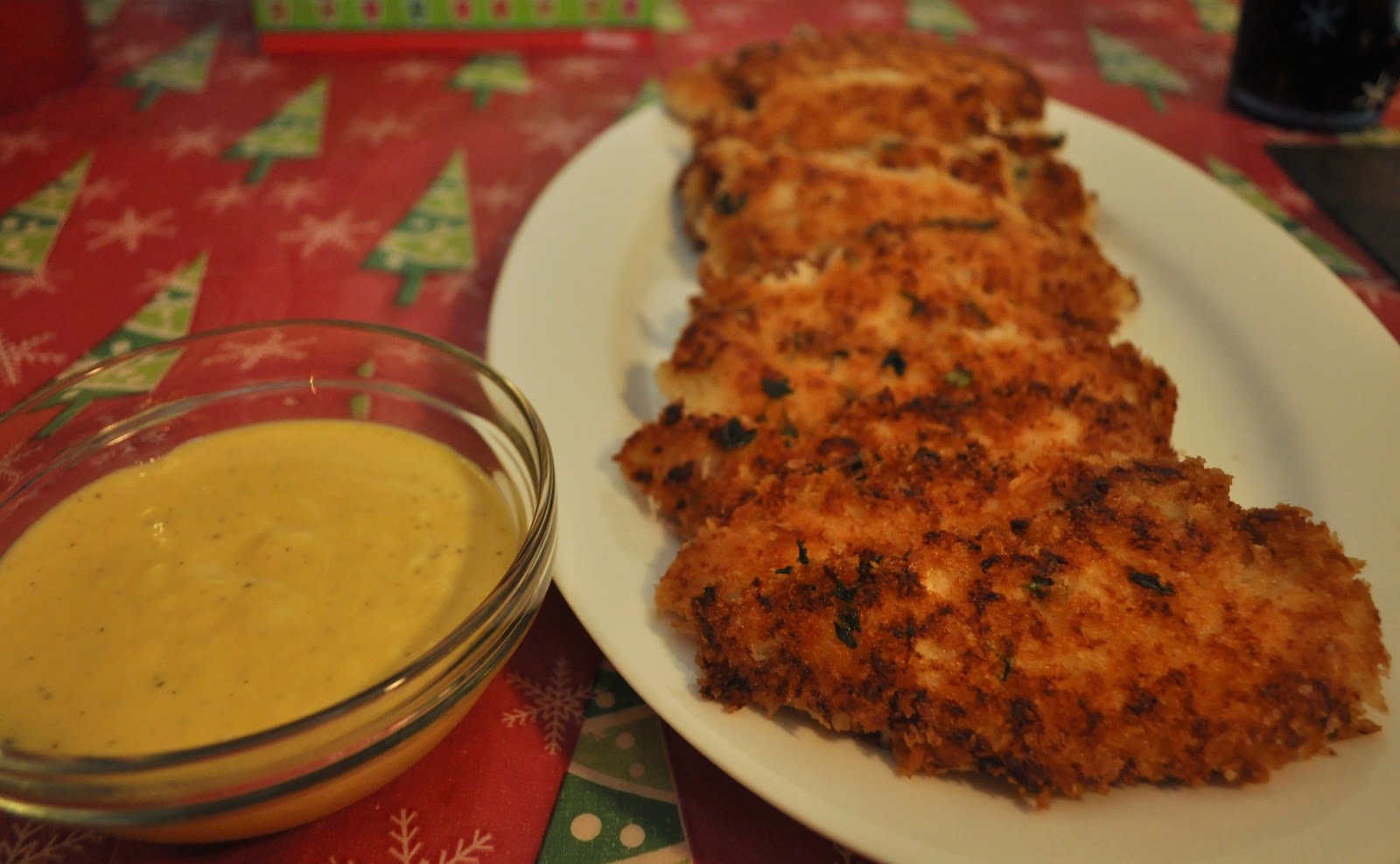 My Tiny Oven Crispy Buttermilk Chicken Fingers with Honey Mustard Dip