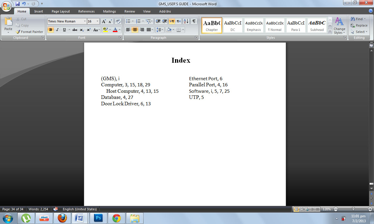 How To Create Automatic Index In Word 2007 Using Concordance Index 