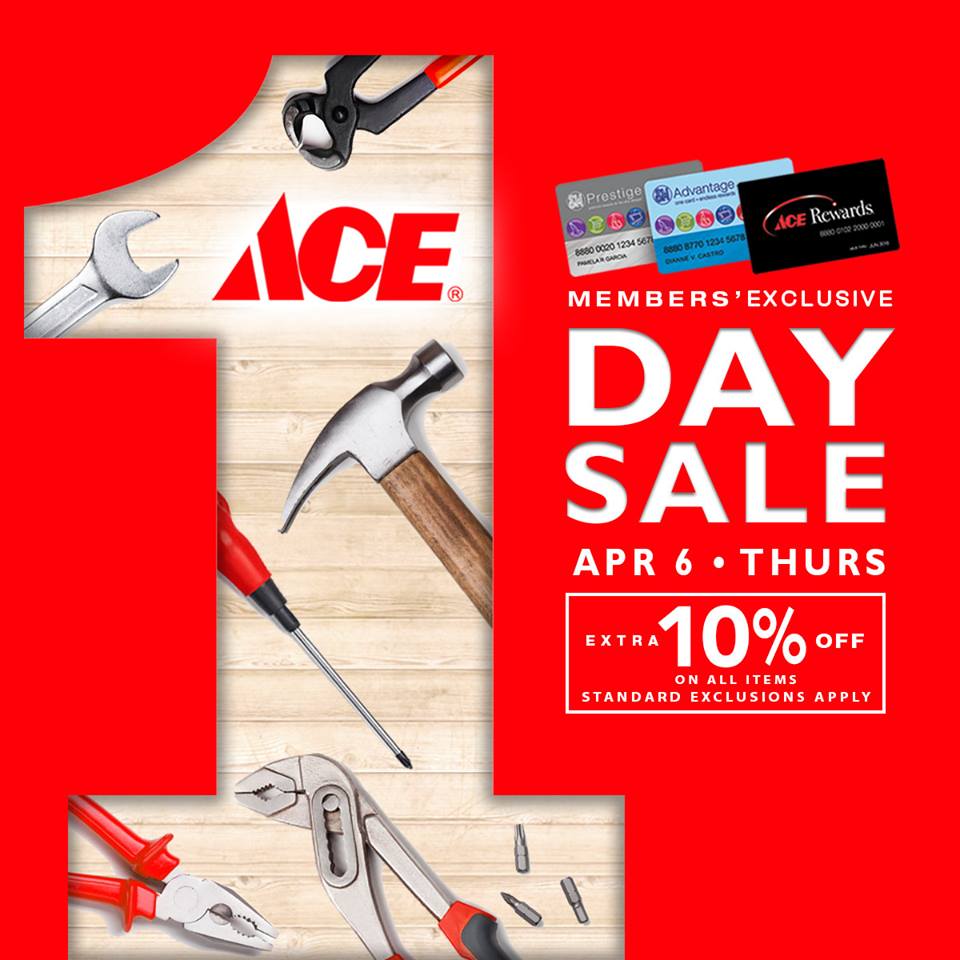 Ace Hardware 1 Day Sale April 6 2017 Pamurahan Your Ultimate Source