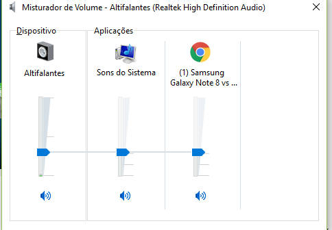 volume do navegador