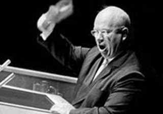 Резултат с изображение за „Никита Хрушчов прекъсва заседание на Общото събрание на ООН“