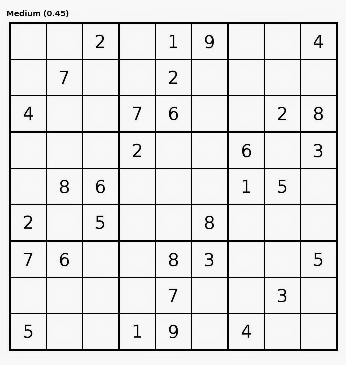 medium - sudoku 1-10