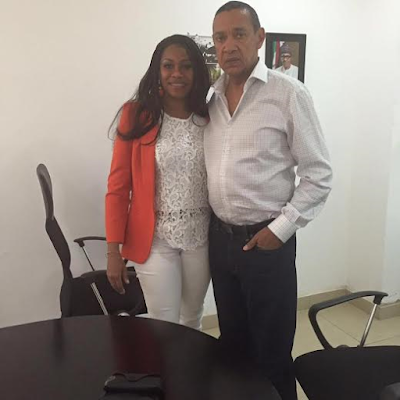 o Ben Murray-Bruce pictured with ex Nollywood actress/ex-MBGN Regina Askia