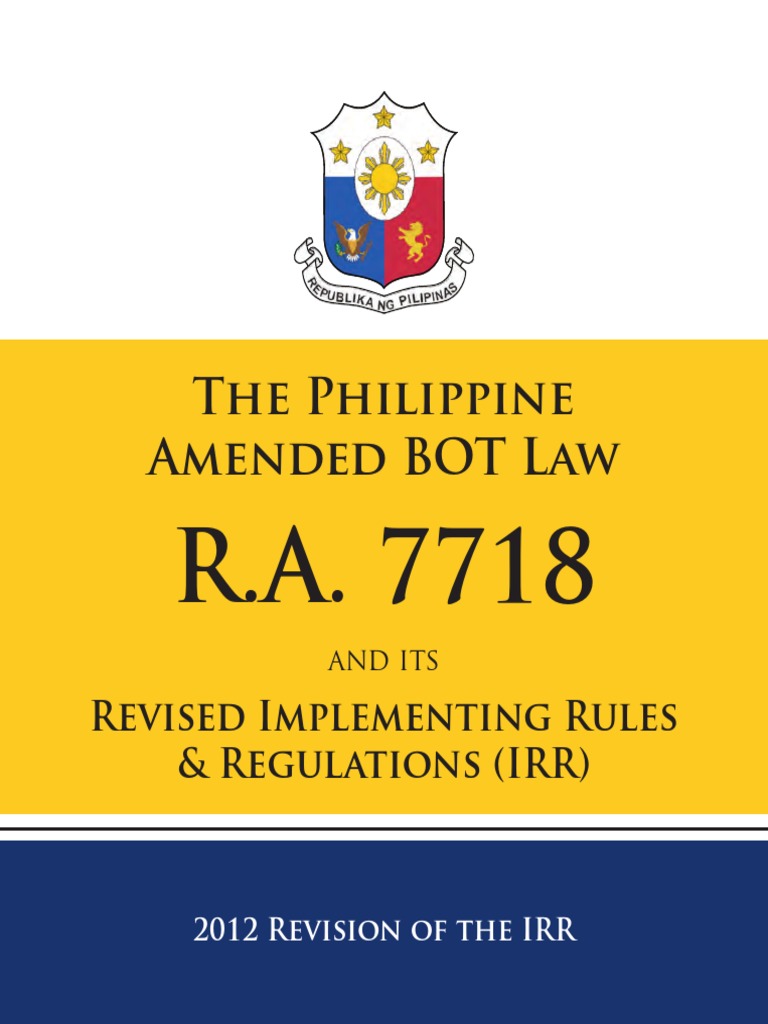 RA 7718 The Philippine Amended BOT Law ATLAS CDC Review Center