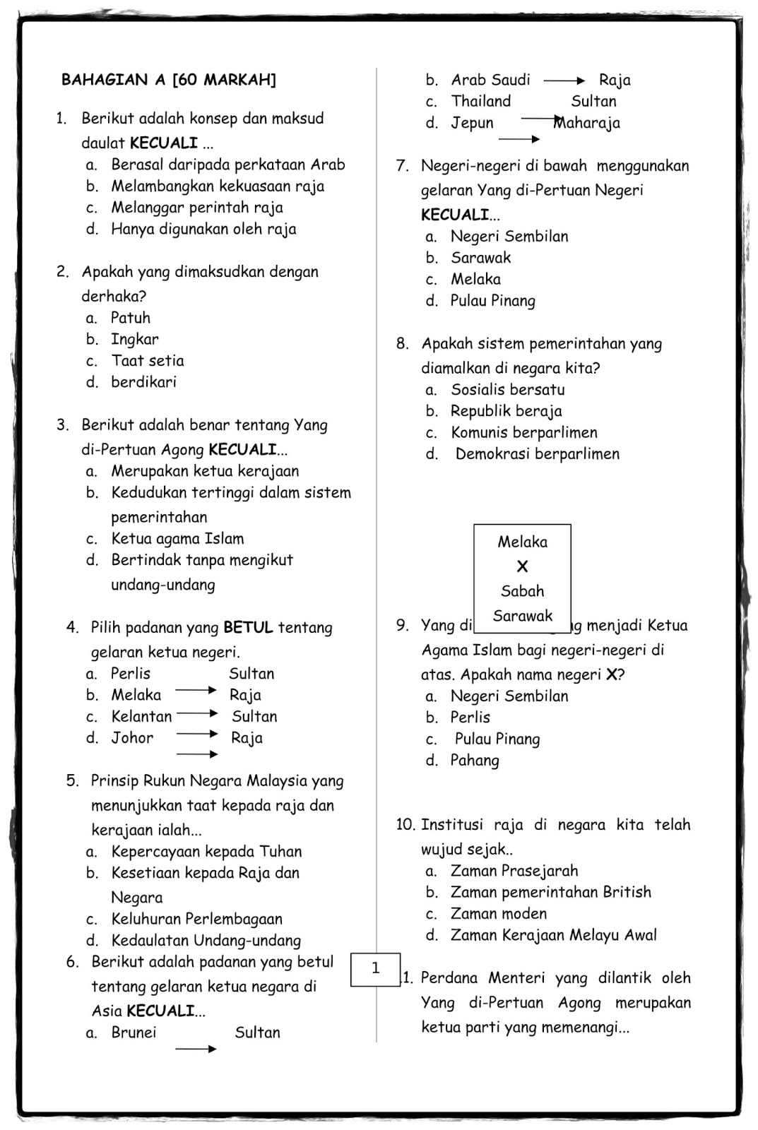 bicara kehidupan Soalan Sejarah Tahun 5