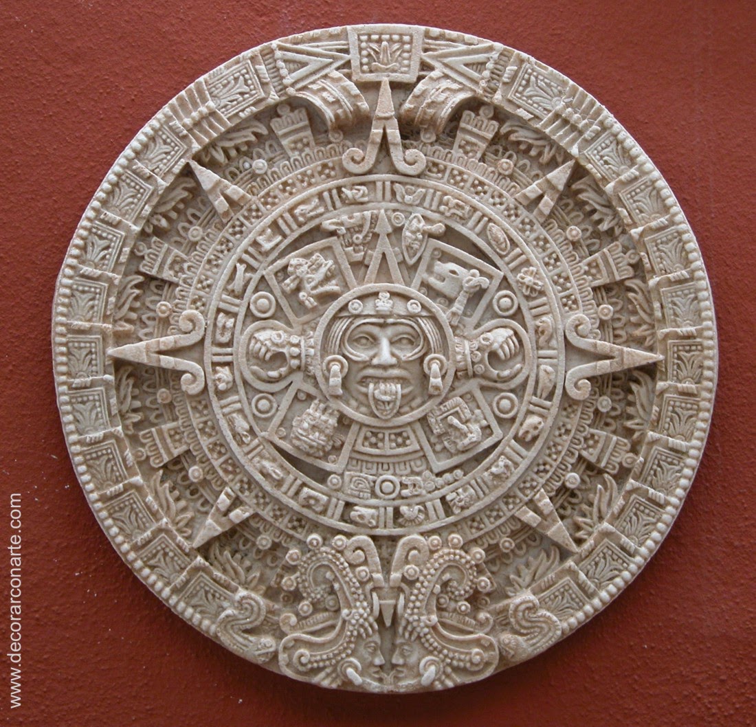 Dekorieren mit Kunst: Maya-Kalender. Durchmesser: 43cm