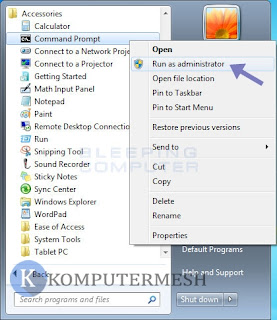 Cara Membuka Command Prompt Sebagai Administrator di Windows 7 Cara Membuka Command Prompt Sebagai Administrator di Windows 7