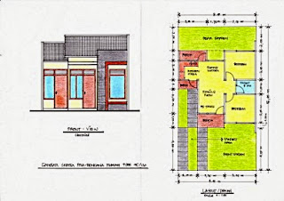 50+ Contoh Gambar Denah Rumah Minimalis Gambar-Sketsa-Denah-Rumah-Type-45-405x286