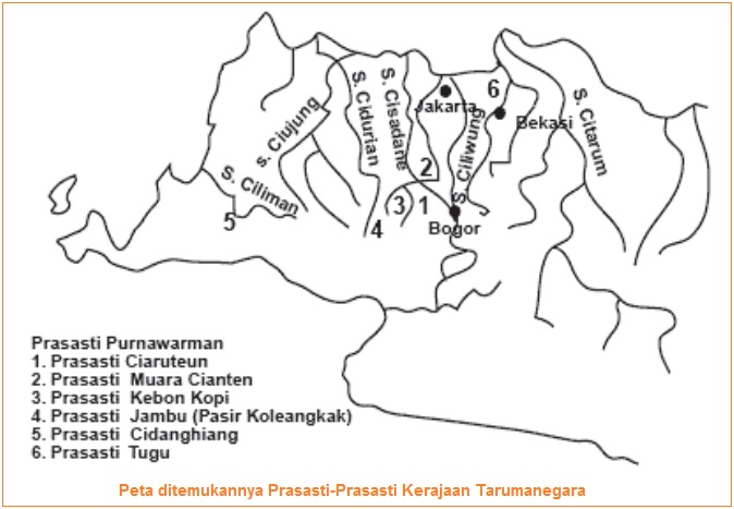 Isi Dan Gambar Prasasti Ciaruteun Kebon Kopi Jambu Tugu Lebak Pasir Awi Dan Muara Cianten Tujuh Prasasti Kerajaan Tarumanegara