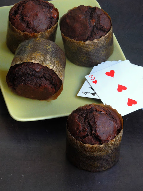 Butterless Double Chocolate Muffins