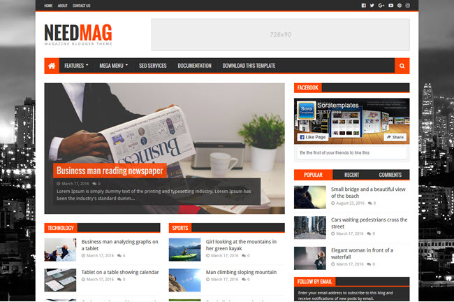 NeedMag – Responsive Magazine Blogger Template NeedMag – Responsive Magazine Blogger Template