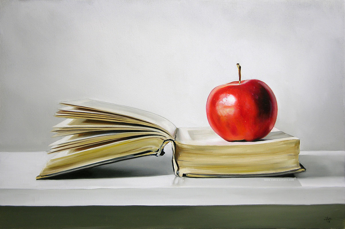 Яблоко на книжках