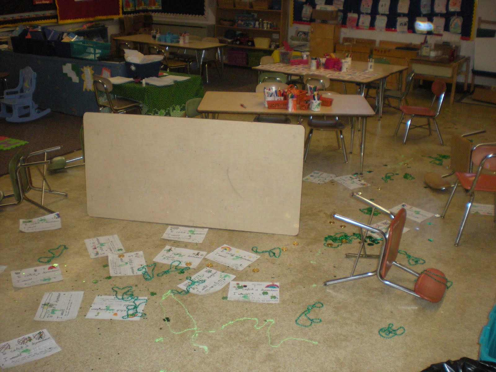 Ms. Stephens' Kindergarten Blog: The leprechaun made a mess in our ...