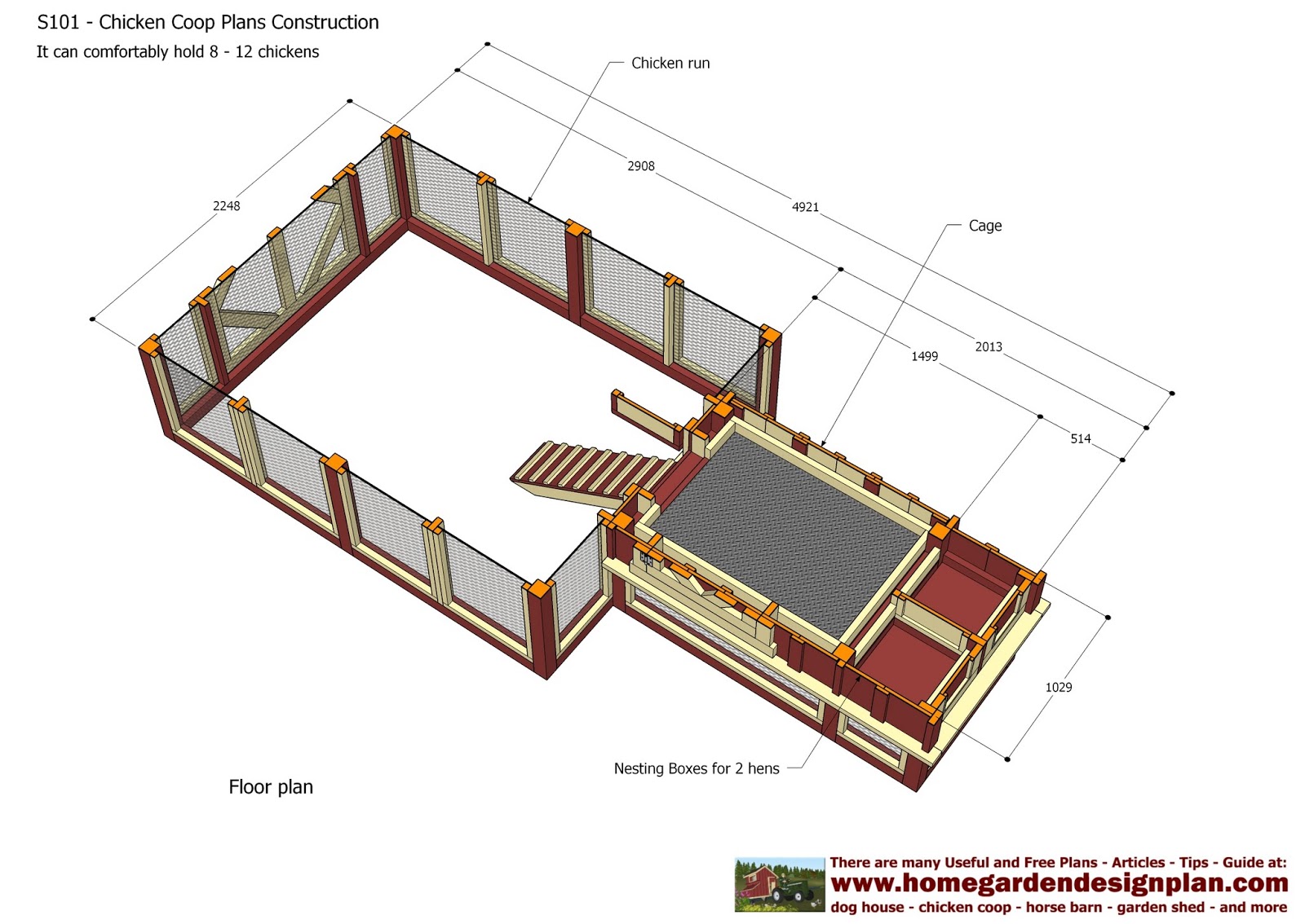 home garden plans: S101 - Chicken Coop Plans Construction ...