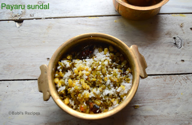 Pasi Payaru Sundal | Mung Beans Sundal | Snack Recipe