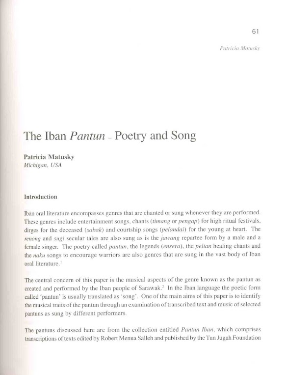 Pantun Iban Empat Kerat