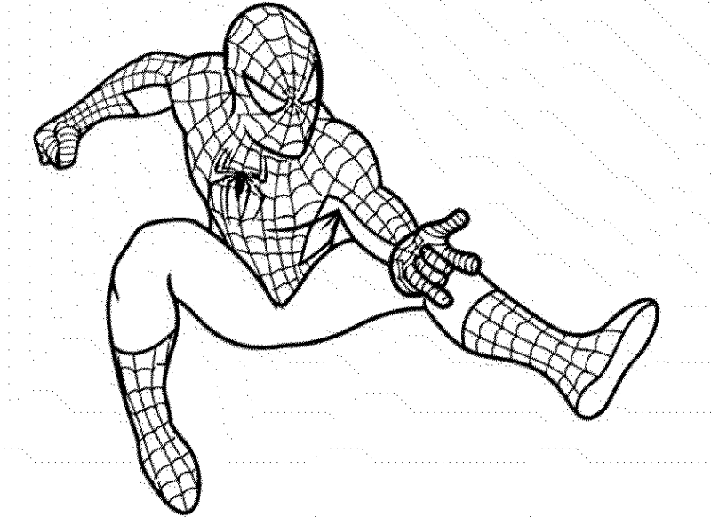 Mewarnai gambar spiderman si super hero yang keren