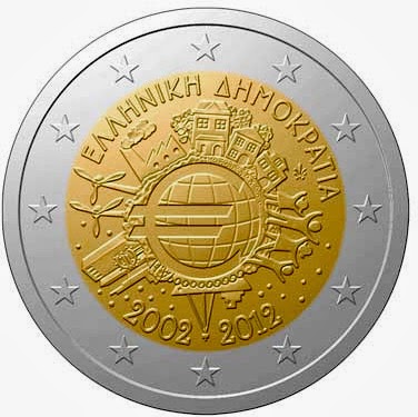 2 Euro Commemorative Coins Greece 2012, Ten years of Euro cash