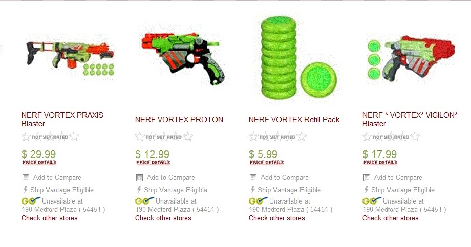 nerf vortex kmart