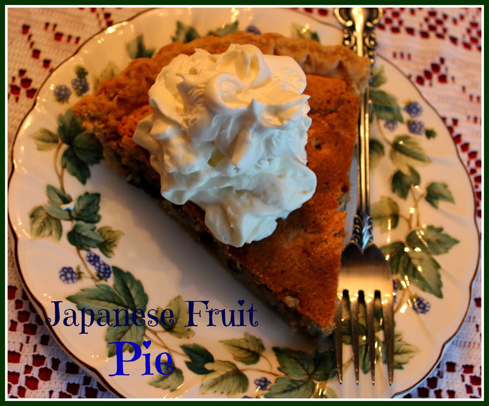Sweet Tea and Cornbread Japanese Fruit Pie!