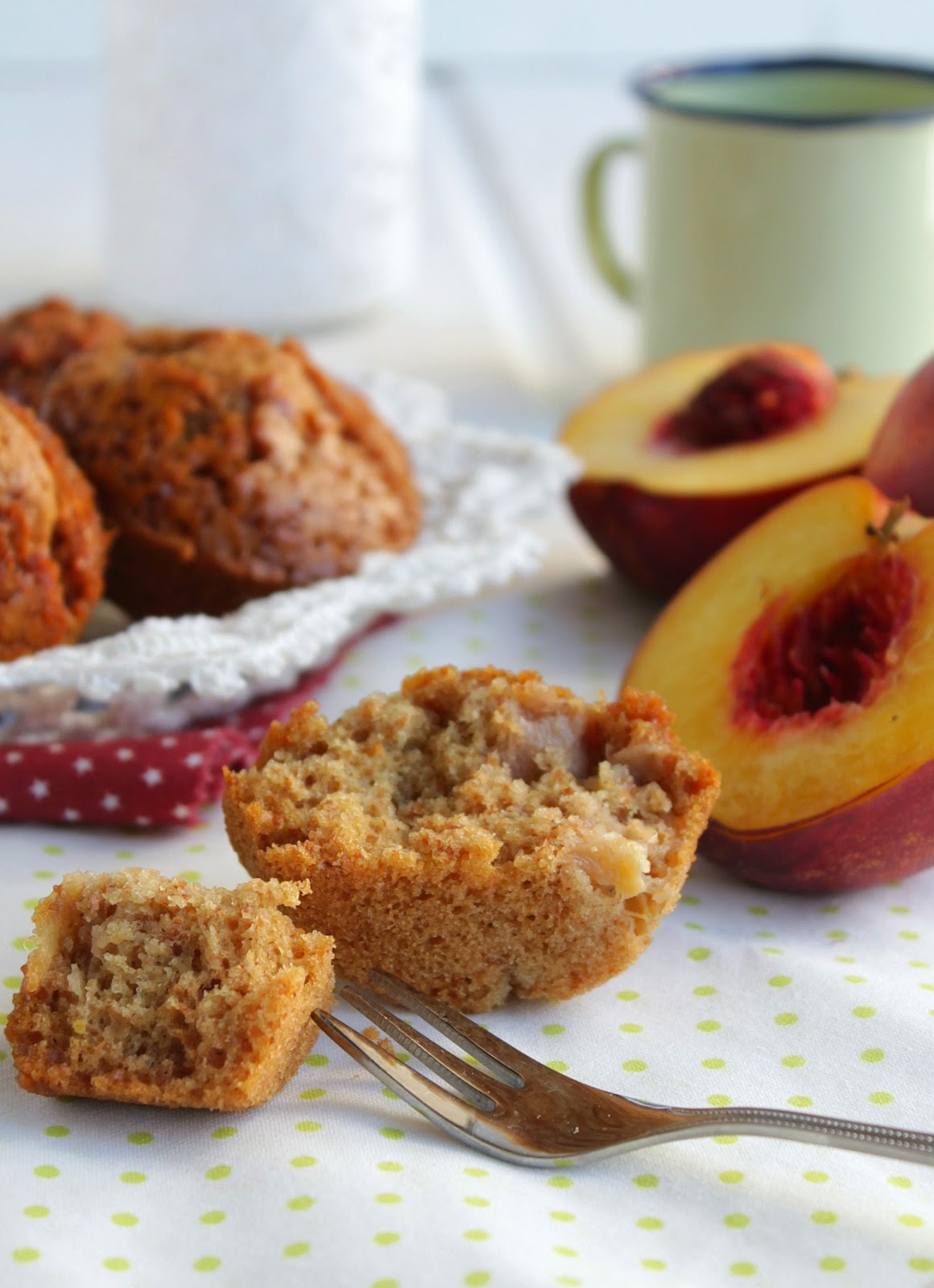 Nem acredito que é saudável! Muffins integrais de Pêssego . Whole