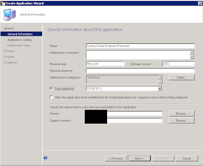 Install System Center Endpoint Protection (SCEP) using the SCCM Software Catalog 2