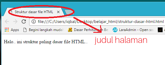 Membuat Struktur Dasar HTML Membuat Struktur Dasar HTML