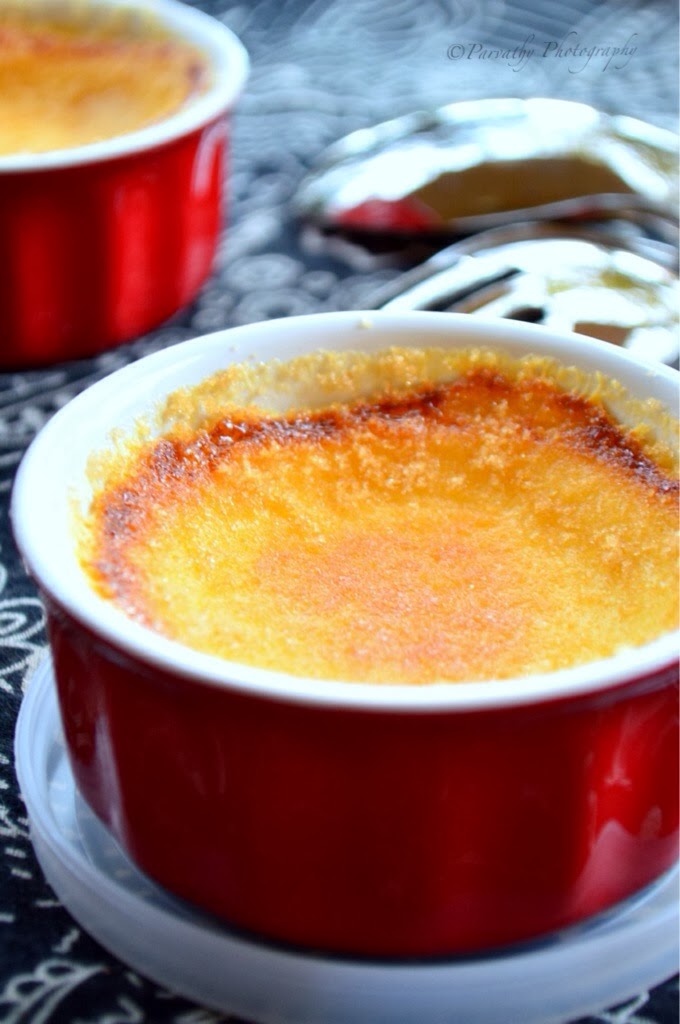 Paru's Kitchen Creme Brulee How to make Creme Brulee at home without