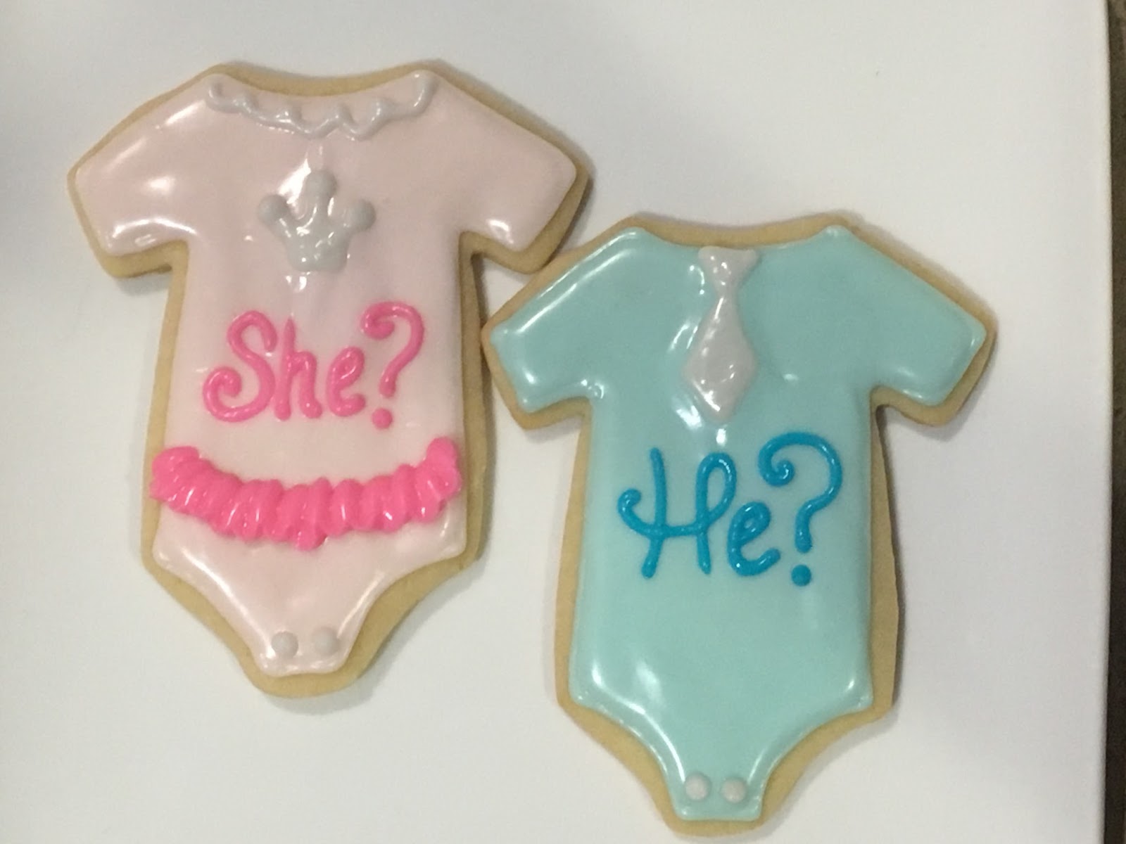 A Counselor's Confections Gender Reveal Cookies