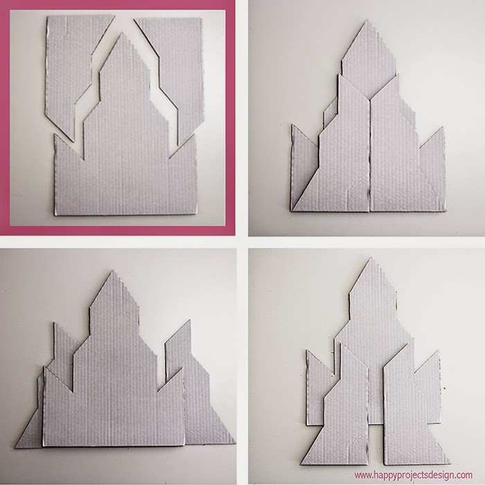 Castillo Frozen DIY en 2D Castillo Frozen DIY en 2D: opciones con 3 trozos