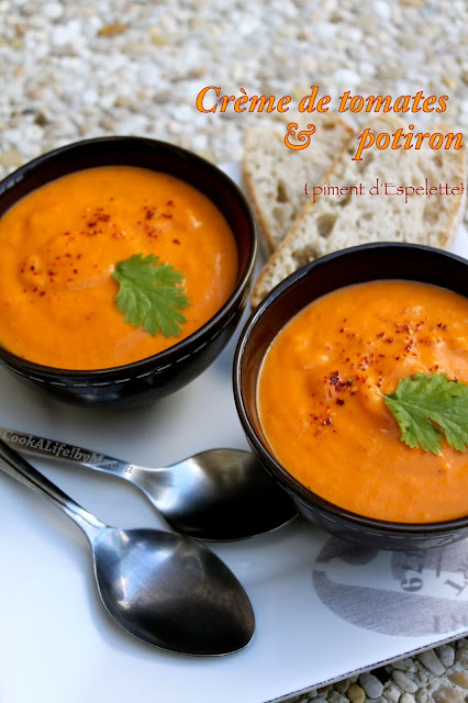 Crème de tomates et potiron { et piment d'Espelette } • Cook A Life! by Maeva