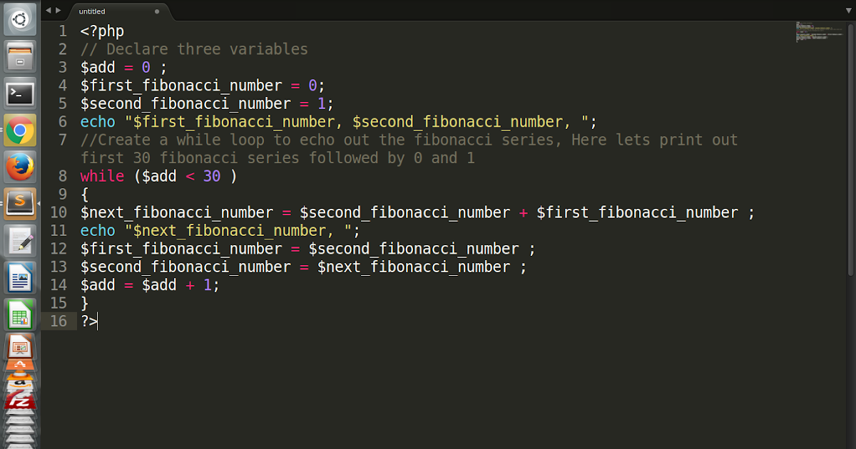 Begin Your Code: PHP Basics : Fibonacci Series