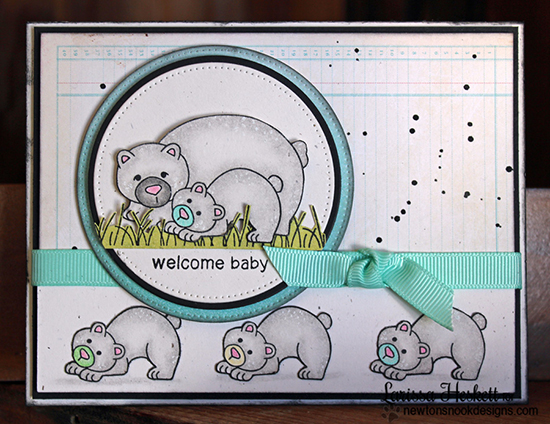 Welcome Baby Bear Card by Larissa Heskett for Newton's Nook Designs | Wild Child Stamp Set