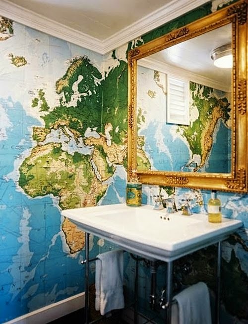 Ideas to decorate your home with maps