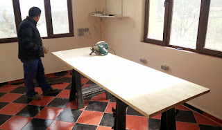 Just getting ready to trim it lengthwise Just getting ready to trim it lengthwise