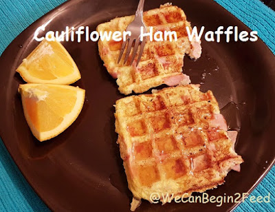 Cauliflower Ham Waffles by @WeCanBegin2Feed Cauliflower Ham Waffles by @WeCanBegin2Feed