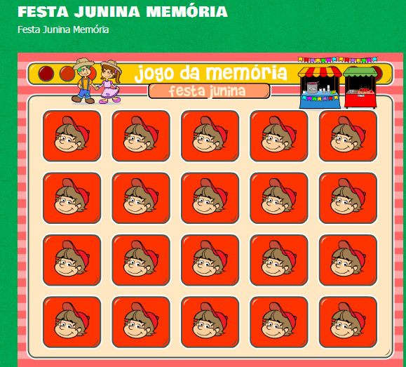 Memória Festa Junina  atividades e jogos educativos