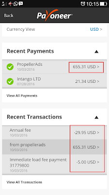 Pembayaran Perdana Dari Propellerads 655USD Pembayaran Perdana Dari Propellerads 655USD