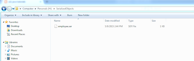 Serialize and Deserialize the object in java. | a2z java tutorials