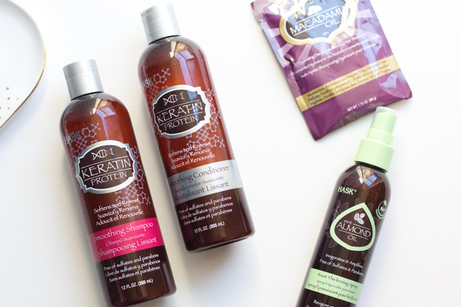 hask hair keratin protein and almond oil review