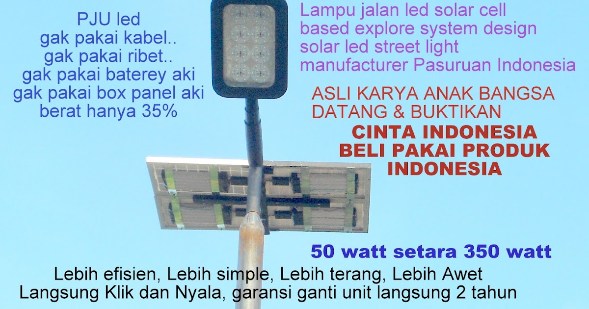 PJU : LAMPU LED INDONESIA: PJU Tenaga Surya Solar Harga Murah