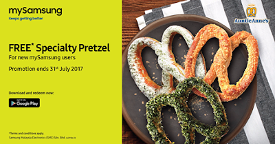 mySamsung Mobile App Free Auntie Anne's Pretzel