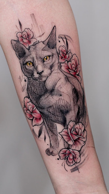 Tatuagens femininas de gatos Tatuagens femininas de gatos