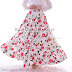 Jual Rok Satin Panjang Motif Bunga Rose Umbrella Skirt 081372507000