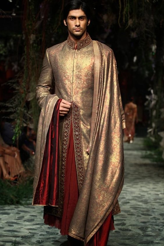 simple indian groom wedding dress