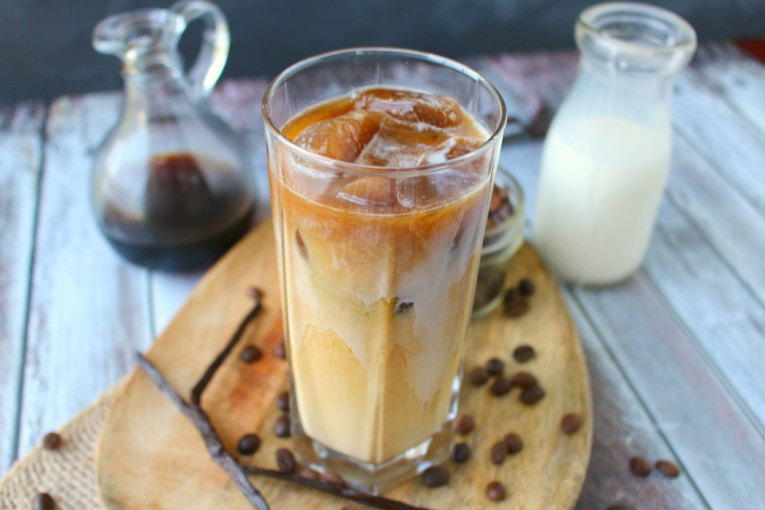 Vanilla Bean Iced Coffee #coffee #drink