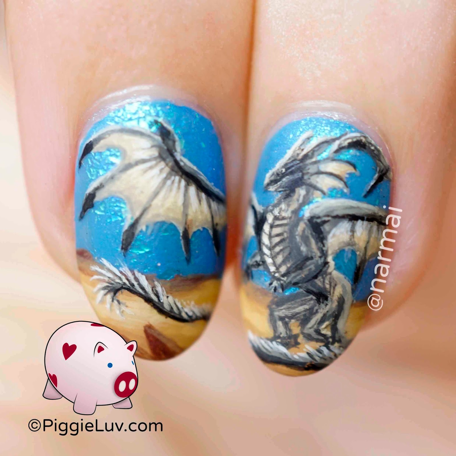 Desert dragon nail art | PiggieLuv | Bloglovin’