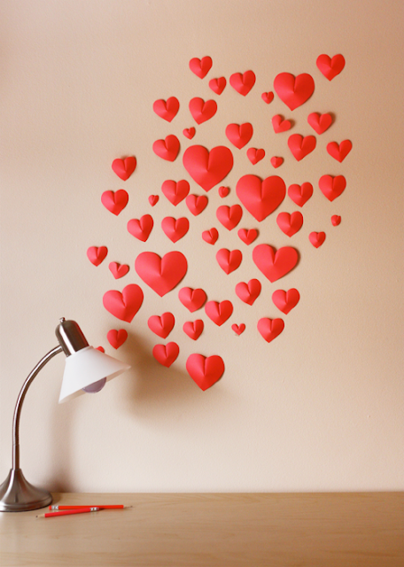 laten vallen Een goede vriend Chirurgie DIY: 3D hartjes voor Valentijn | Only Handmade loves...